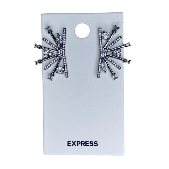 Express ✨ Silver Stud Earrings Nwt - Picture 1 of 4